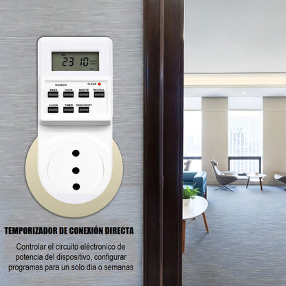 Enchufe Timer Digital Programable Temporizado 24h Timer Enchufe Digital 230v 3500w Arcashopping Enchufe Digital Enchufe Programable Temporizador Dimmer 24hrs Enchufe Inteligente