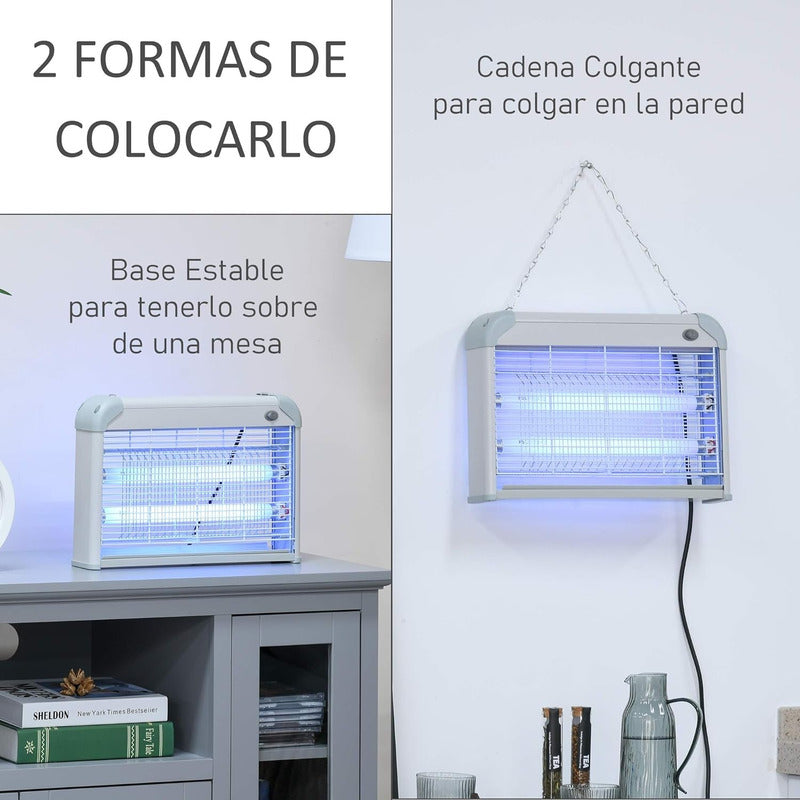 Pack X2 Lamparas Atrapa Moscas Trampas Mata Moscas Electrico