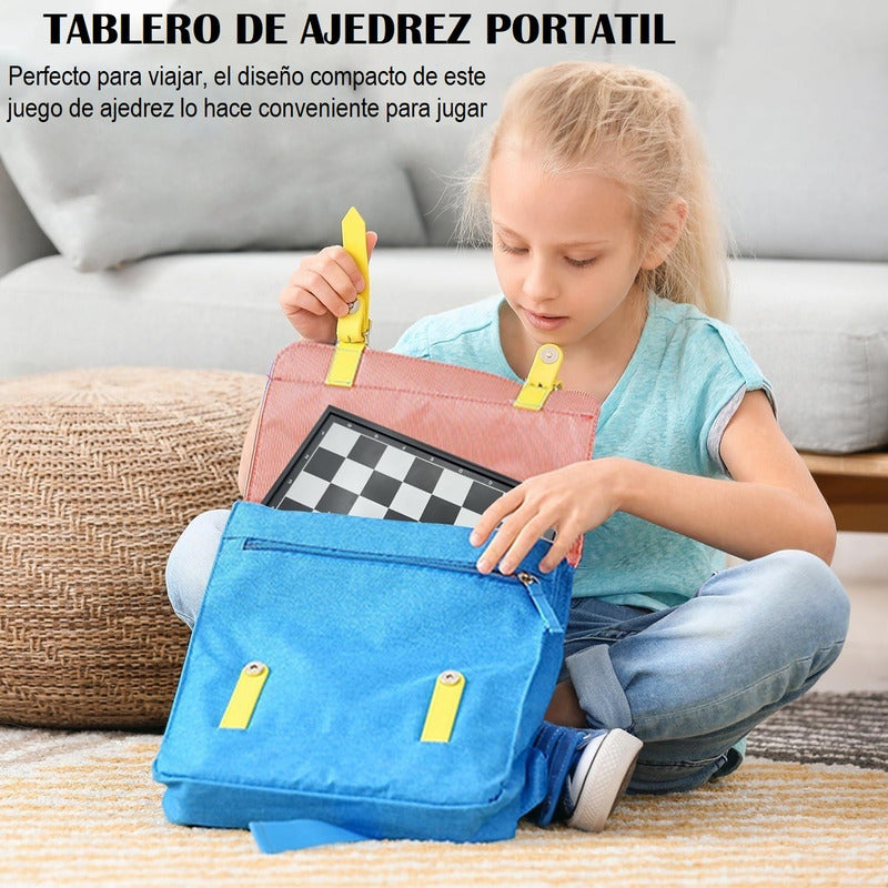 Tablero Ajedrez Plegable Ajedrez Magnético Juego De Ajedrez