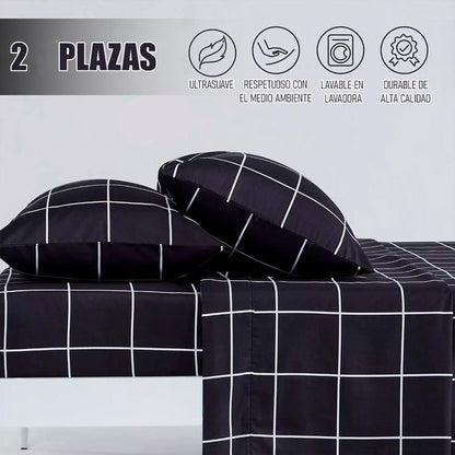 Juego De Sábanas Sabanas 2 Plazas Sabana Fundas Almohadas