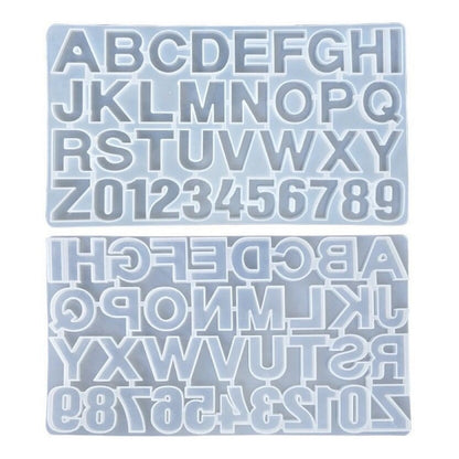 Molde Silicona Letras Números Moldes Repostería Transparente
