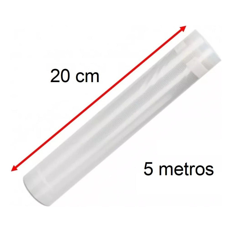Pack X2 Rollo Bolsas Maquina Selladora Vacio Sellador 20cmx5