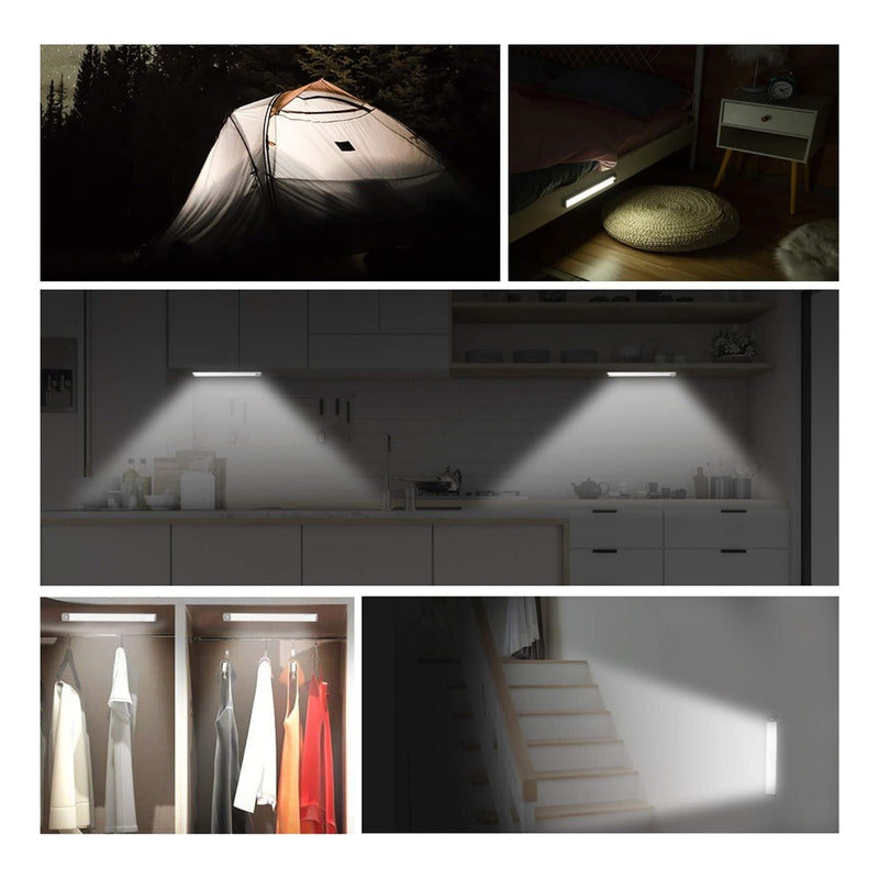 Pack X2 Luz Led Con Sensor Movimiento Barra Closet Baño Coci