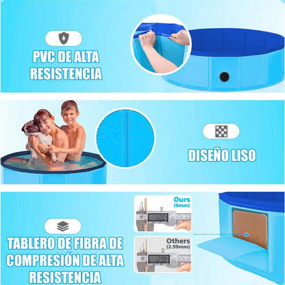 Piscina Para Perros Piscina Plegable Mascotas Perro 120x30cm