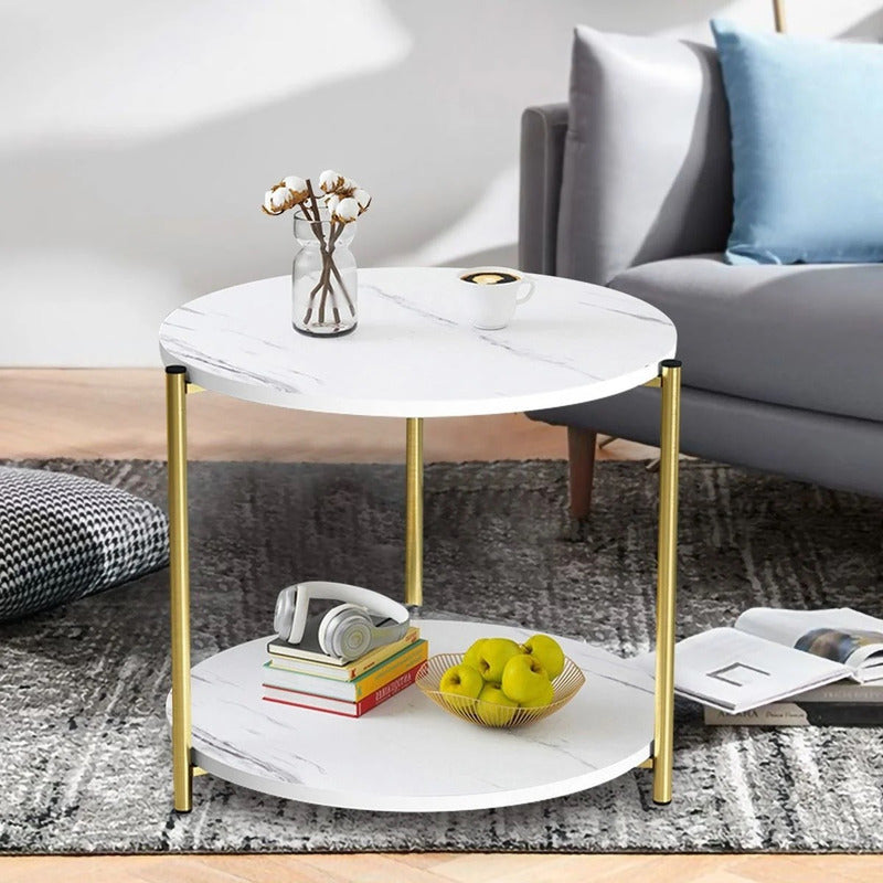 Mesa Centro Mesa Auxiliar Decorativa Mesa Madera 2 Niveles