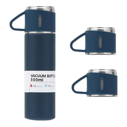 Set Termos Para Agua Caliente Termo Cafe + 3 Tazas 500 Ml