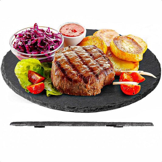 Plato Redondo De Piedra Pizarra Plato Wayu Platos De Piedra Pizarra Arcashopping Bandeja De Piedra Plato Decorativo De Piedra Platos Cocina Wayu 25 Cm Platos Redondos