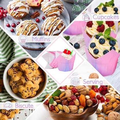 Pack X12 Capsula Para Hornear Capsulas Cupcakes Tulipanes Cu