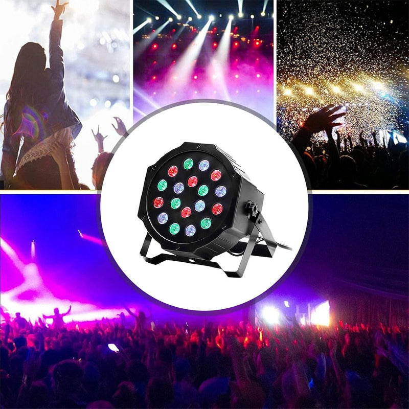 Luces Discoteca Luces De Fiesta Par Led Rgb Dmx Bola Rbg 18l