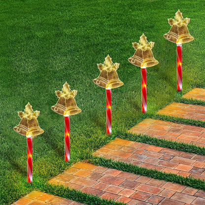 Pack X5 Luces Navideñas Solares Campana Calida Luces Navidad Exterior Solares Estaca Navieña Campana Calida Arcashopping Luces Navideñas Estacas Solares Luces Navidad Solar