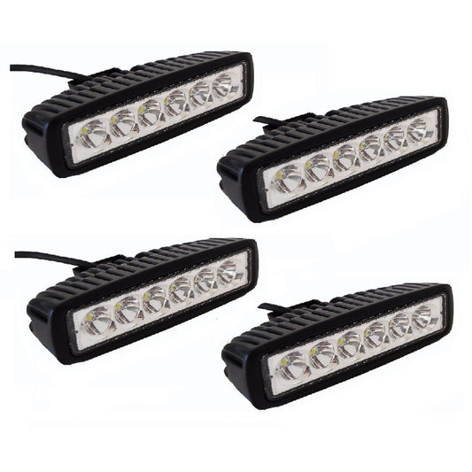 Pack X4 Focos Led Para Autos Barra Led 4x4 Neblinero