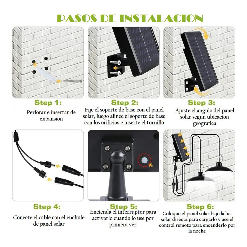 Lampara Led Solar Colgante Con Control 90w Cobertizo De Luz