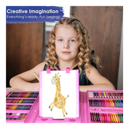 Set De Arte Maleta De Lápices 208pcs Para Colorear Crayones