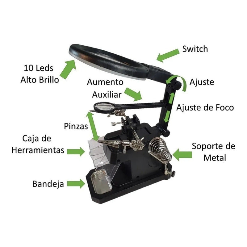 Lampara Lupa Lampara Con Lupa Articulada Lampara Escritorio