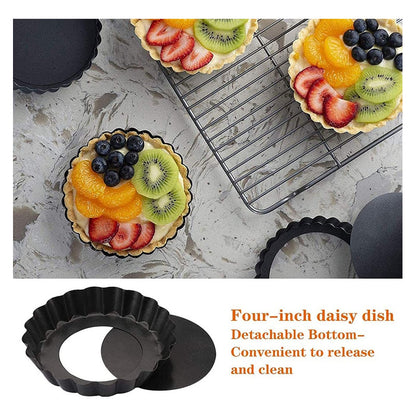 X4 Molde Desmontable Molde Mini Tartaleta Molde Kuchen Mini