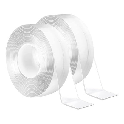 Pack X2 Cinta Doble Contacto Cinta Doble Faz Cinta Magica 5m Color Transparente