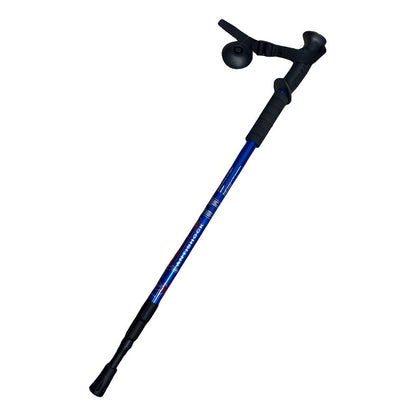 1 Bastón Plegable Ligero Senderismo Treking Caminar Escalar Color Azul