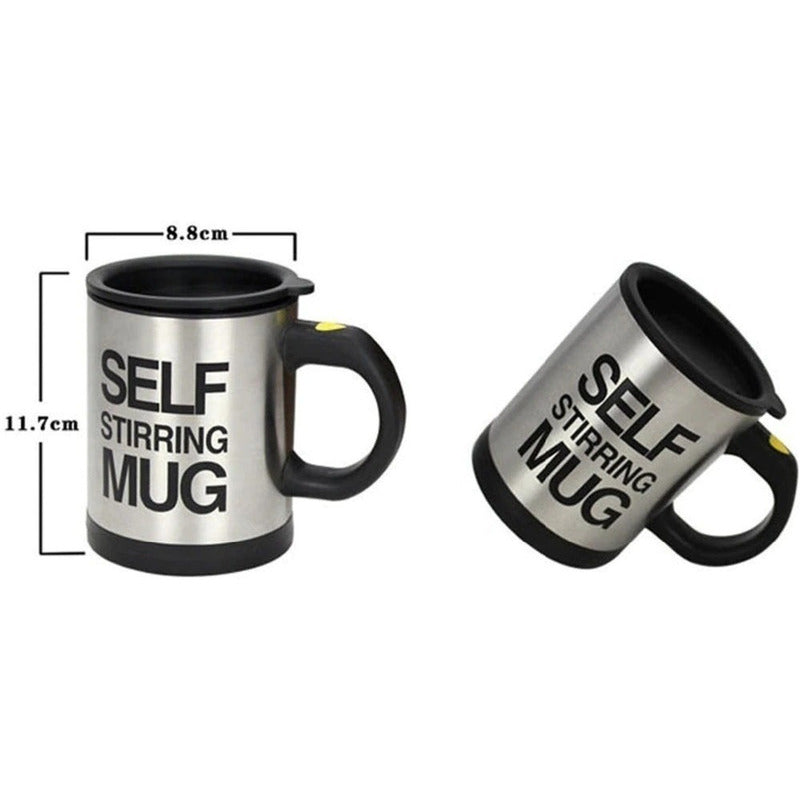 Pack X2 Tazon Con Revolvedor Tazon Mug Tazon Electrico Cafe