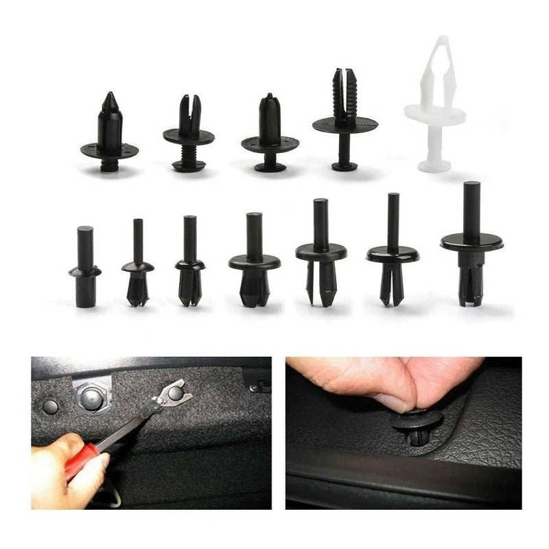 Set 350 Retenedores De Plástico Para Autos Clips Remaches