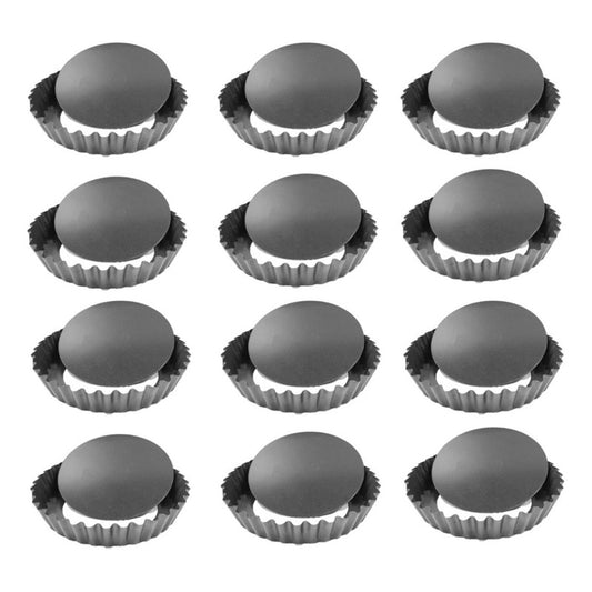 Pack X12 Moldes Mini Tartaleta Individual Kuchen Desmontable