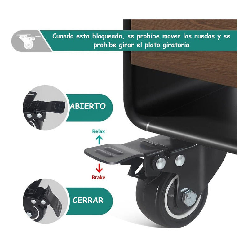 Pack X6 Rueda Giratoria 2 Pulgadas Rueda Con Freno Multiuso