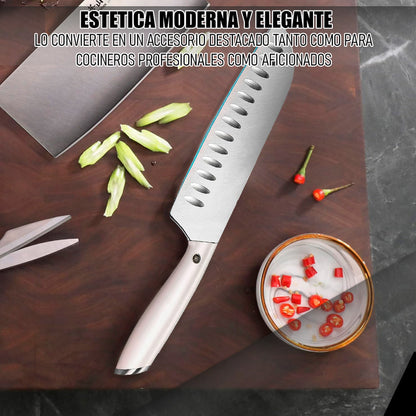 Cuchillo Carnicero Cuchillo De Cocina Cuchillo Chef Santoku Arcashopping Cuchillo De 7 Santoku Cuchillo Santoku Blanco Tokai Cuchillo Profesional Cuchillo Antiadherente