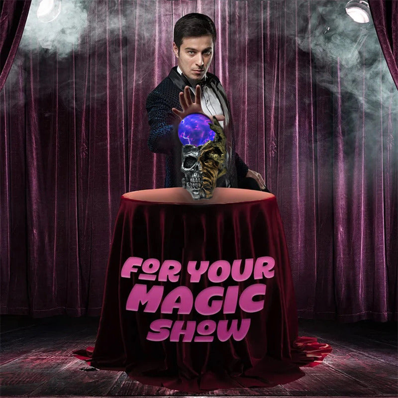 Lampara De Velador Lampara Tesla Plasma Bola Calavera Rayos