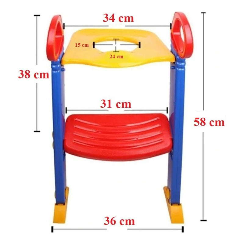 Adaptador Baño Niño Asiento De Baño Para Niños Escalera Pele Color Azul Liso