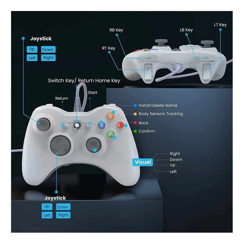 X2 Control Consola De Juego Joystick Compatible Xbox360 Pc