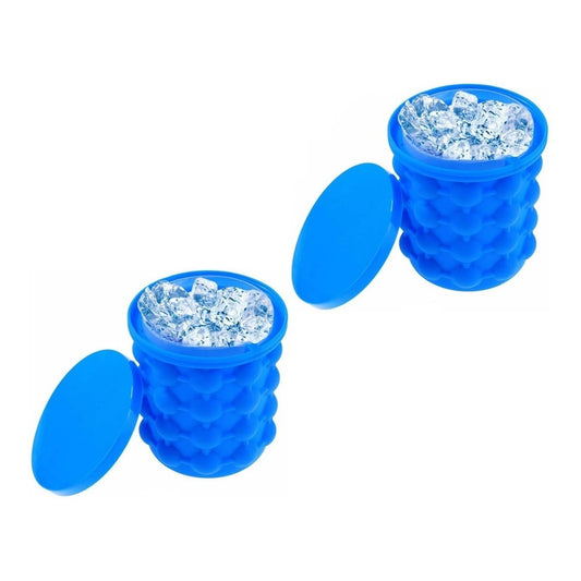 Pack X2 Hielera Cubeta Cubetera Hielo Facil Ice Silicon