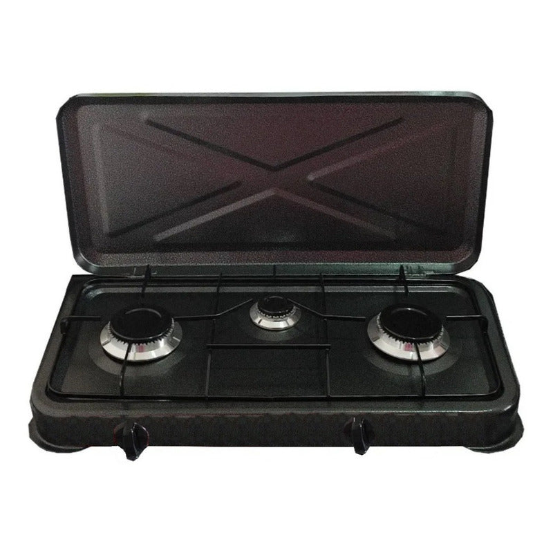 Set Cocina Camping A Gas Cocina Portatil 3 Plato Regulador
