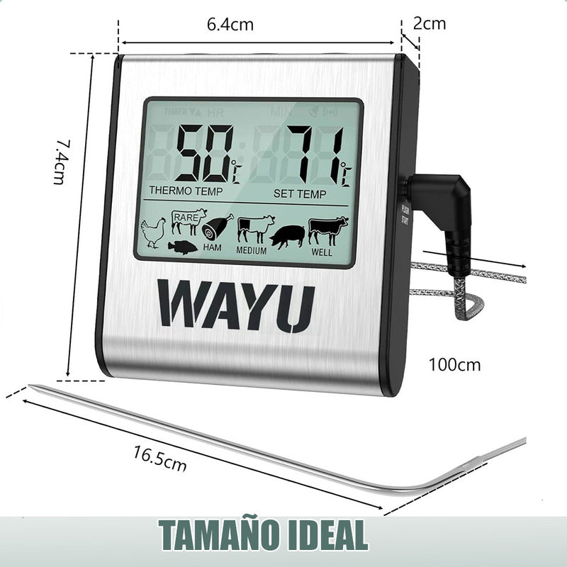 Termometro Para Carne Termómetro Digital Wayu Termometro Wayu Arcashopping Termometro De Cocina Termometro Horno Wayu Termometro Para Alimentos Wayu Termometro Digital Para Horno