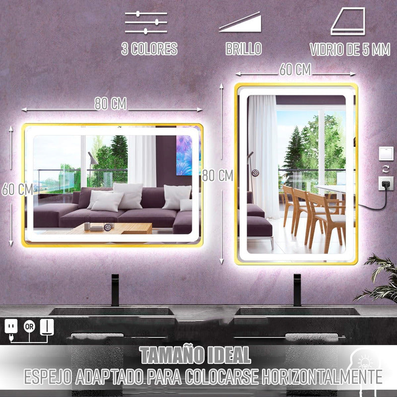 Espejo Led Espejo Rectangular Decorativo Espejos Colgantes