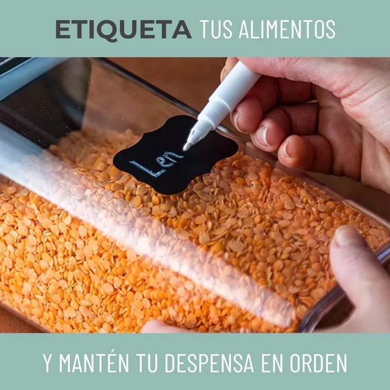 Set 5 Contenedores Hermeticos Organizador Cocina Tapper Acri