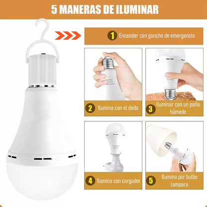 Pack X4 Ampolletas 9w Led Pack X4 220v Recargable Pack Ampolleta E27 X4 Arcashopping Pack X4 Ampolleta Recargable Ampolleta E27 Ampolleta Led 9w
