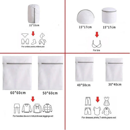 Set 7 Bolsa Para Lavar Ropa De Malla Para Lavandería Delicad