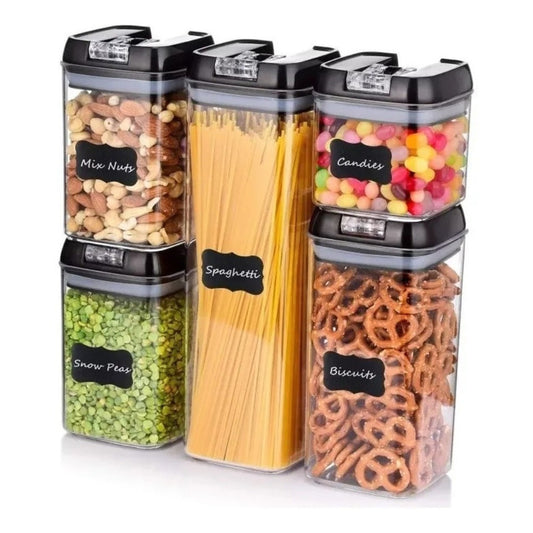 Set 5 Contenedores Hermeticos Organizador Cocina Tapper Acri