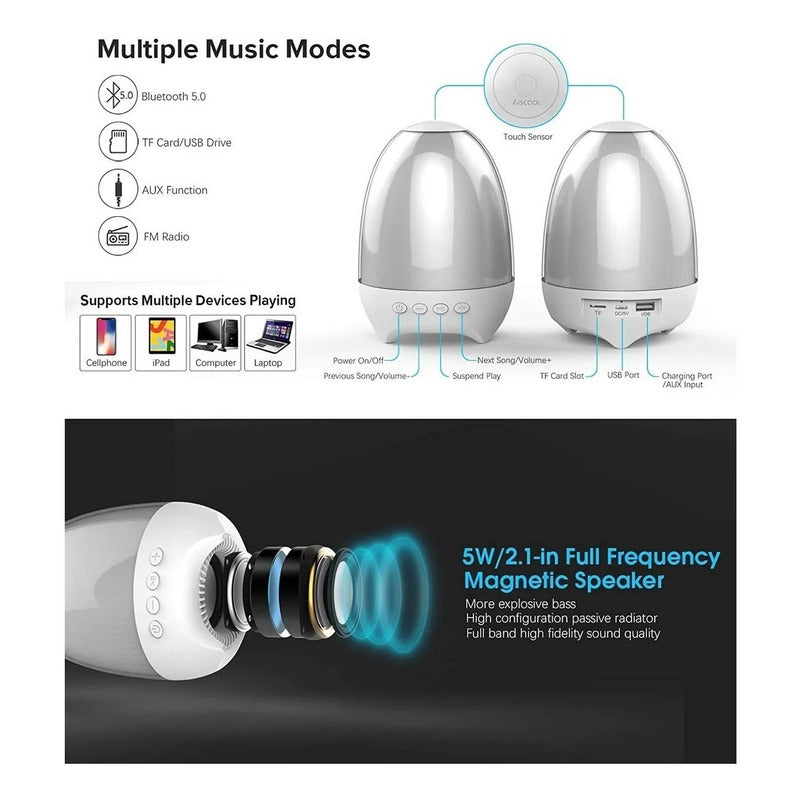 Lampara Con Parlante Bluetooth Parlantes Para Escuchar Music