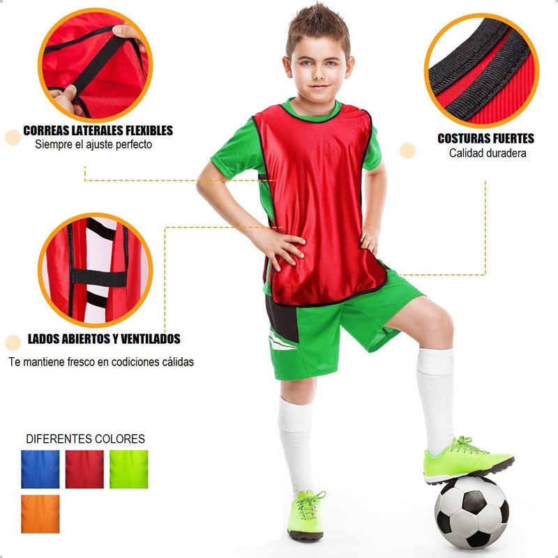 Chalecos Deportivo Petos Multiuso Para Niños Futbol Camiseta