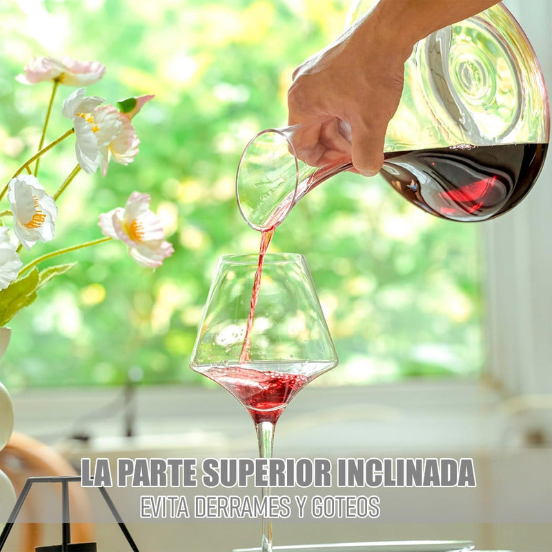 Decantador De Vino Jarra De Vidrio 1.2 Litros Aireador
