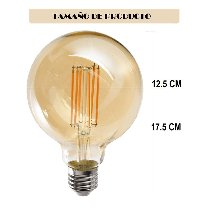 Ampolleta G125 Led Bombilla Incandescente Retro 6w 2700k