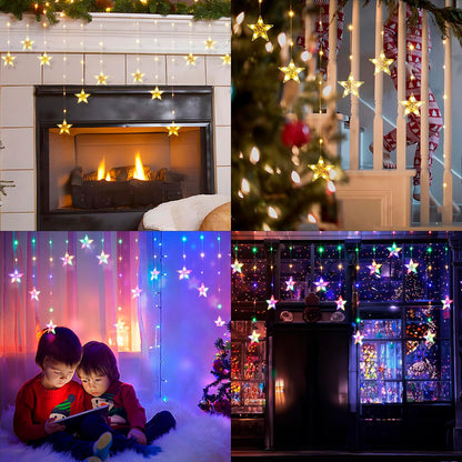 Luces Led Navidad Guirnalda Led Cascada Navideña Cortina Led