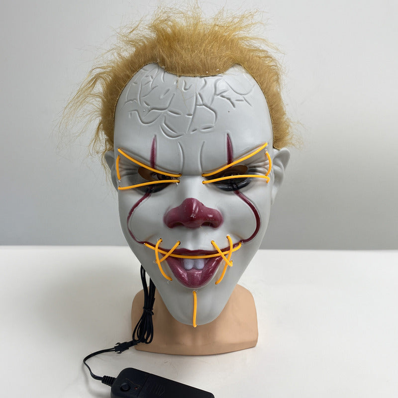 Mascara De Pennywise Con Luces Mascara De Payaso Halloween