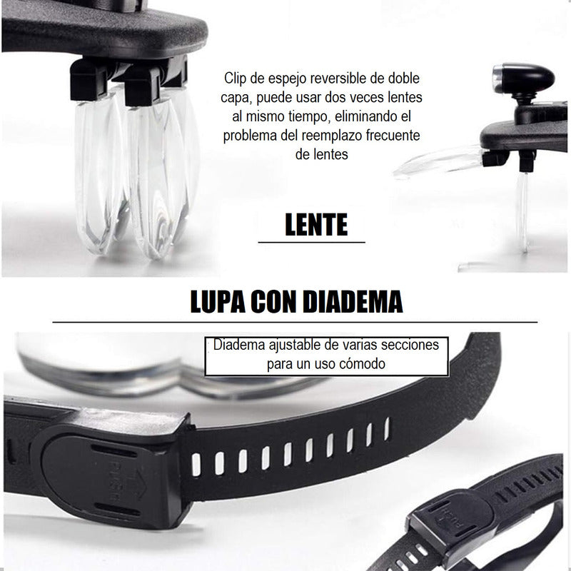 Lentes Lupa Lupa Led Lupa Vicera Con Luz Led Lupas Amplifica