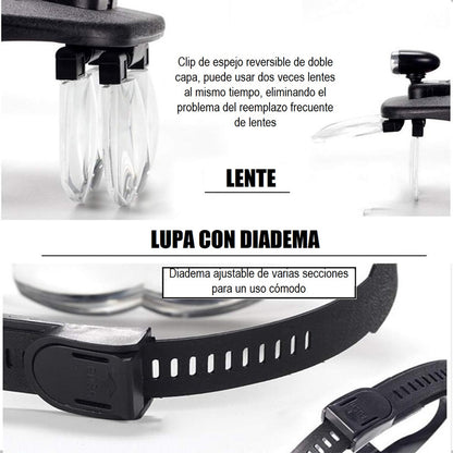 Lentes Lupa Lupa Led Lupa Vicera Con Luz Led Lupas Amplifica