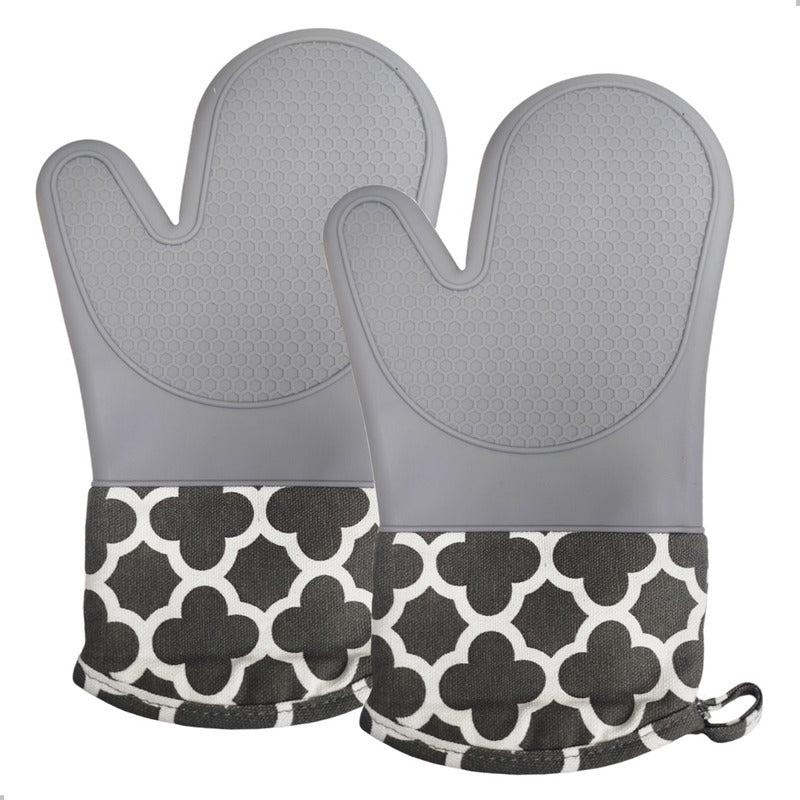 Pack X2 Guantes Para Horno Toma Ollas Guantes Silicona Cocin