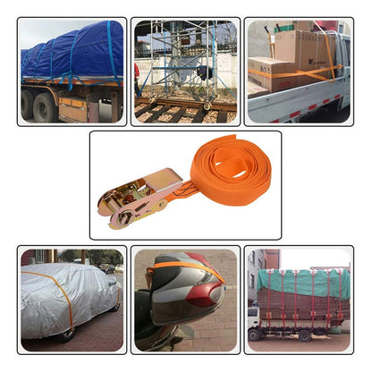 Eslinga Amarre 6m Con Rachet Linga De Carga Para Camioneta