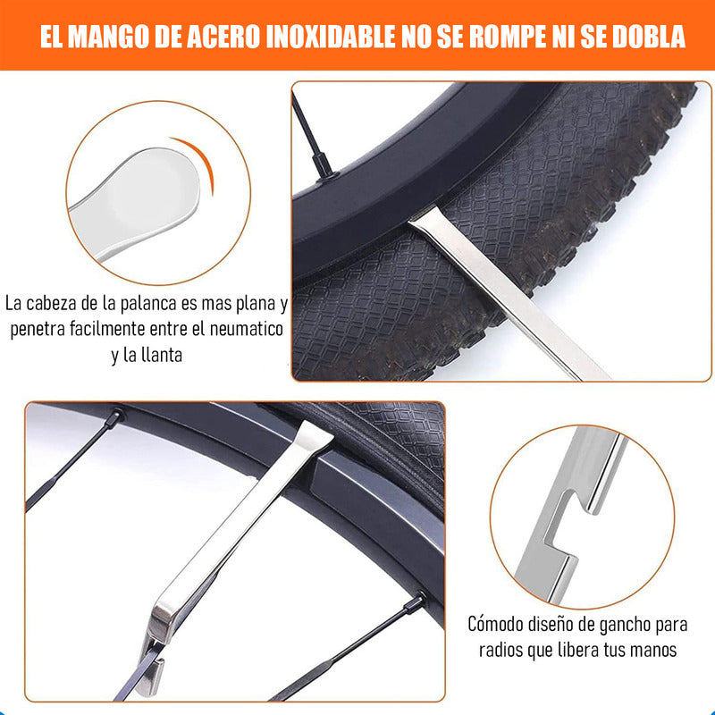 Kit Reparacion Pinchazo Llanta Bicicletas Parches Bicicletas