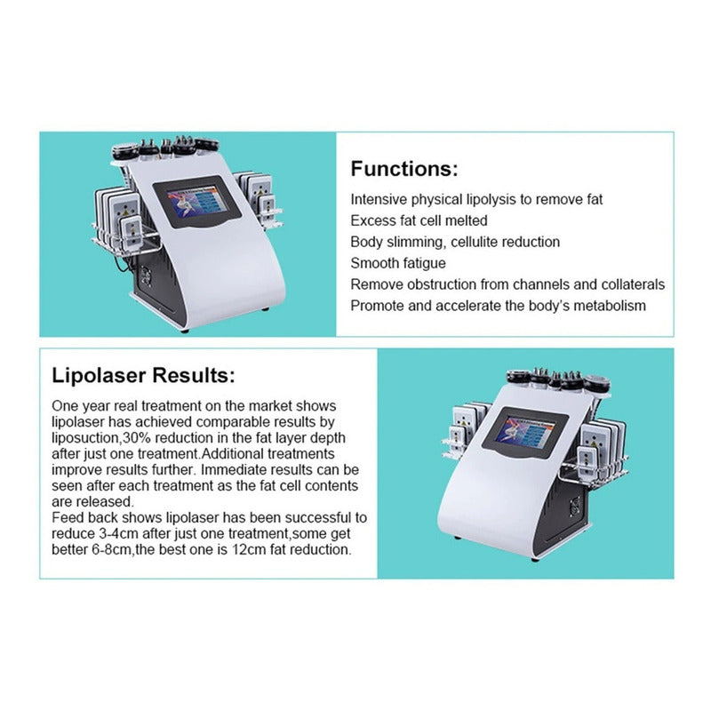 Maquina Cavitacion 6 En 1 Radiofrecuencia Facial Corporal