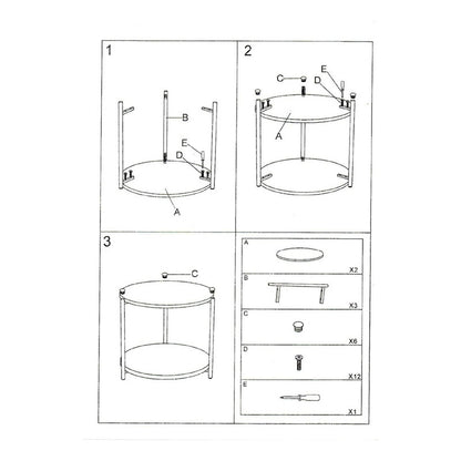 Mesa Centro Mesa Auxiliar Decorativa Mesa Madera 2 Niveles